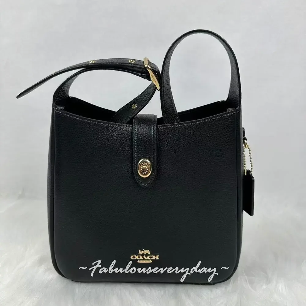 Coach Hadley Convertible Crossbody Bag In Leather/Gold/Black CW002 NWT
